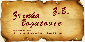 Zrinka Bogutović vizit kartica